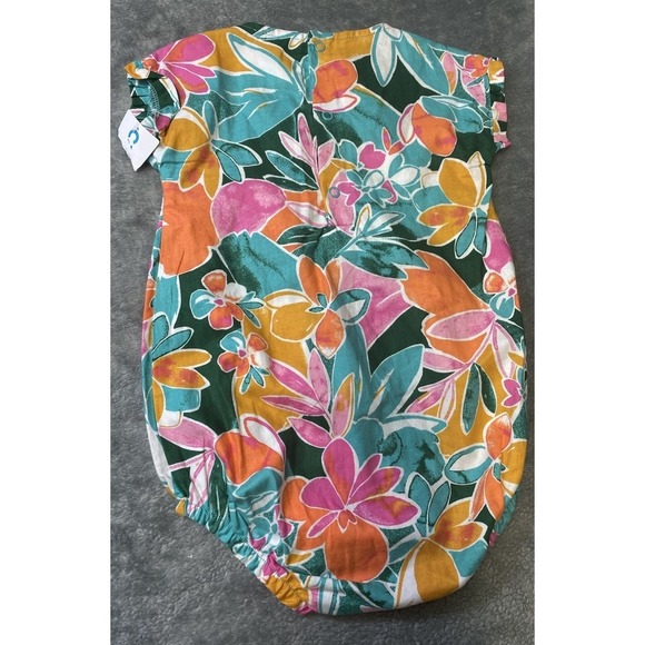 Carter's Tropical Jersey Romper For Summer Baby Girl Size 18 Months - Picture 4 of 9